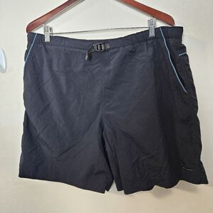 Columbia Nylon Belted Swim Trunks AM4449 Men's Black Size Large